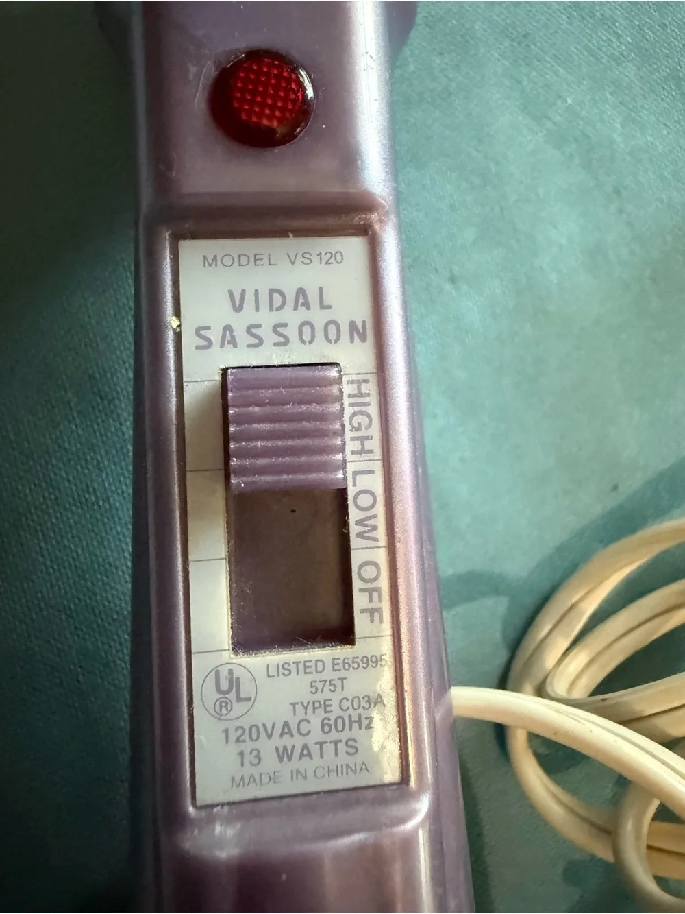 Vidal Sassoon Purple Mini Curling Wand – Compact Travel Hair Styler